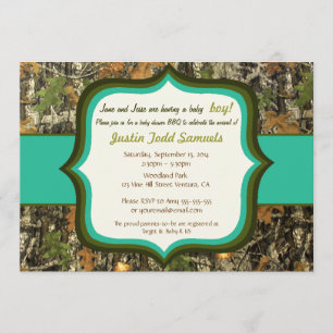 Chasse Camo Baby Shower Invitation