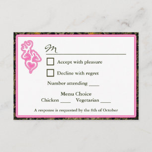 Chasse Camo rose personnalisé mariage RSVP Invitat