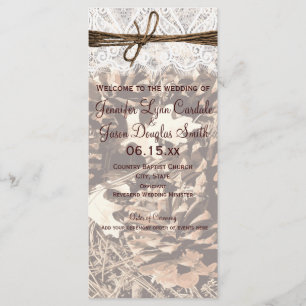 Chasse Camo Thème Mariage campagnard Programmes