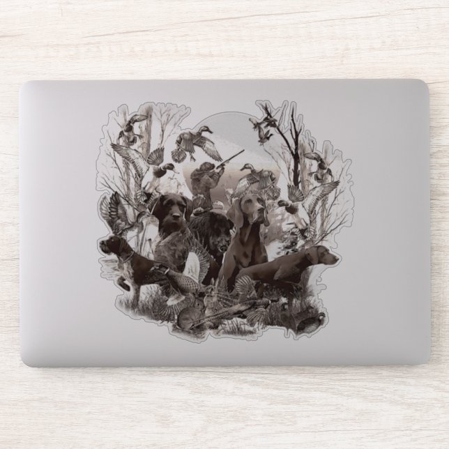 Chasse chiens Sticker (Ordinateur)