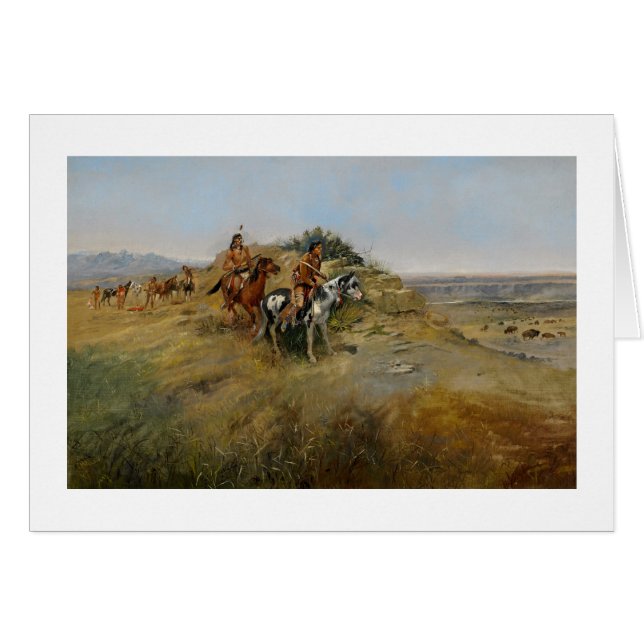 Chasse de Buffalo, 1891 (huile sur la toile) (Devant horizontal)