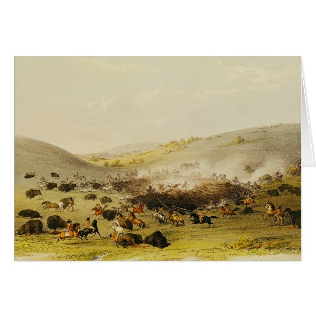 Chasse de Buffalo, bordure, c.1832 (Devant horizontal)