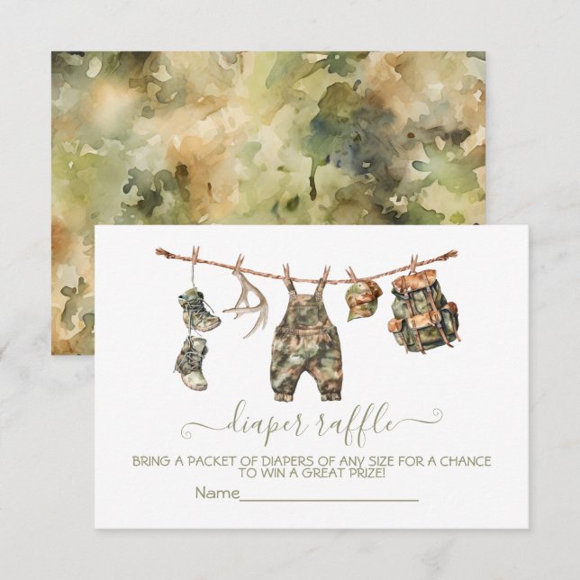 Chasse de la ligne de tissu Déchets Carte de raffl (Devant / Derrière)