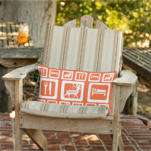 Chasse de sommeil pour manger personnalisé Coussin