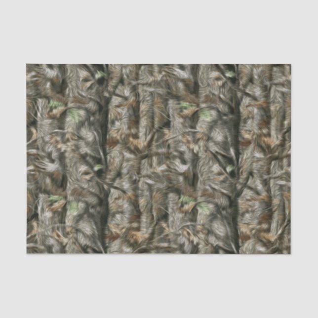 Chasse du papier de soie de soie de camouflage (Recto)