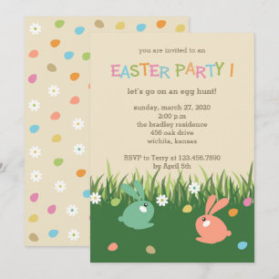 Chasse pour les invitations de la fête des oeufs d