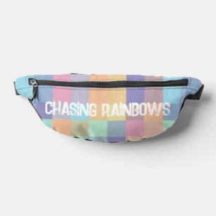 Chasse Rainbows Pastel Colors Buffalo Check Plaid