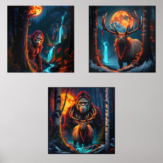 Chasse Sasquatch Moonlit (Recto)