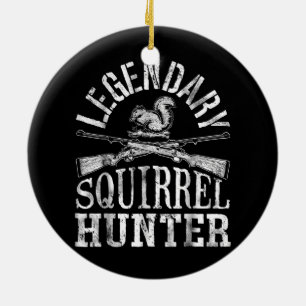 Chasseur d'écureuil légendaire Ornement en céramiq