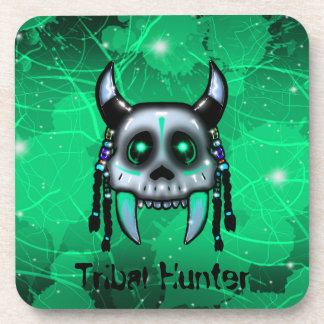 Chasseur tribal dessous de verre en plastique dur