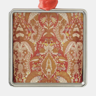 Chasuble, gemusterte Seide der Spitzes, Franzosen, Silbernes Ornament