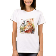 Chat 1 en T-shirt d'automne