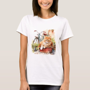 Chat 1 en T-shirt d'automne