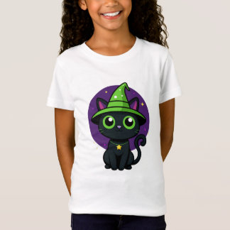 Chat à sorcière mignonne T-shirt Halloween - Enfan