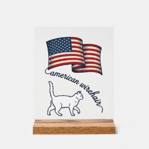 Chat américain à poil dur patriotique Design vinta