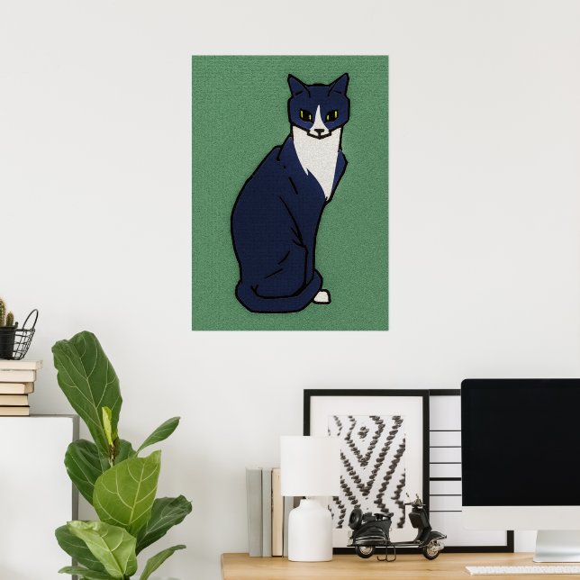 chat assis par Julie de Graag Poster (Bureau à domicile)