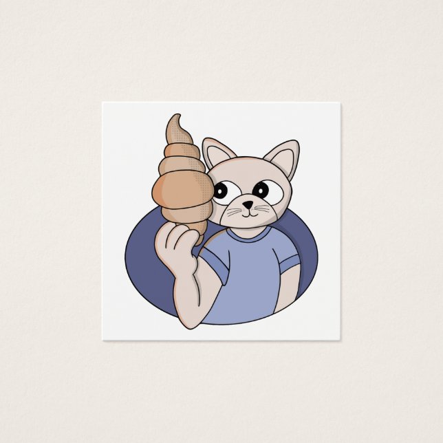 Chat au croissant drôle (Devant)