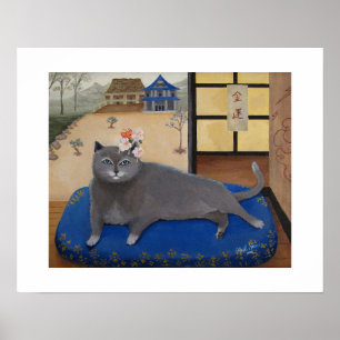 Chat au Japon Impression d'art