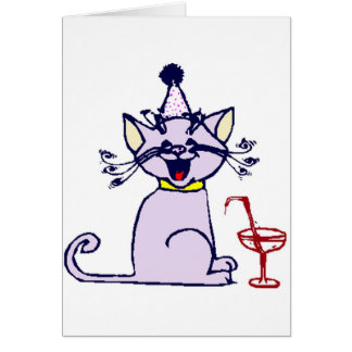 Chat avec le cocktail