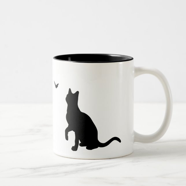 Chat avec Mug Papillon (Droit)