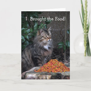 Chat avec un coeur gracieux carte d'anniversaire