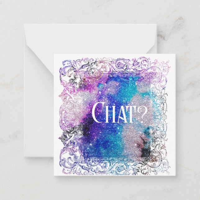 *~* Chat? Beziehung AP63 flache Note Card Mitteilungskarte (Vorderseite)