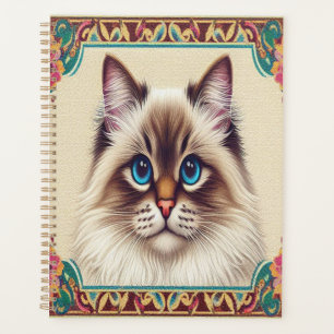 Chat Birman Décoratif Bordure encadrée colorée