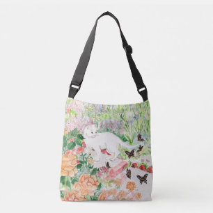 Chat blanc dans un sac de carrosserie de Garden Cr