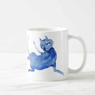 Chat bleu MING Mug bleu et blanc