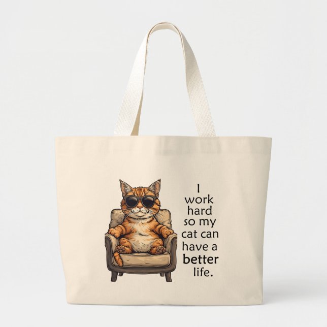 Chat Boss - Sac fourre-tout Simple Et Adorable (Devant)