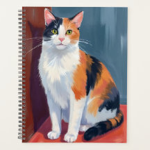 Chat calico | Peinture aquarelle joli chaton anima