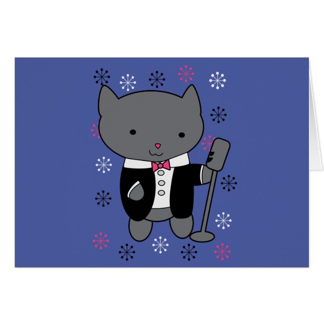 Chat chanteur de jazz (Devant horizontal)