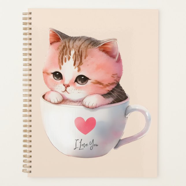Chat Chibi Rose Pâté Kawaii (Devant)