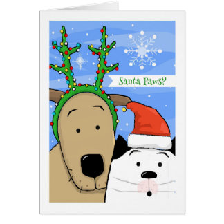 Chat Chien Reindeer Antlers et Père Noël Paws