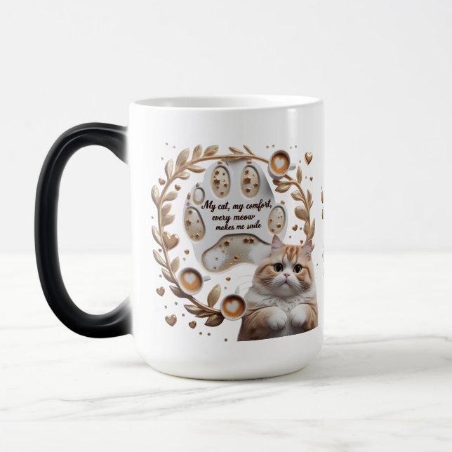 Chat Comfort Morphing Mug - 15 oz Magique (Gauche)