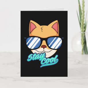 CHAT cool ENFANT ANNIVERSAIRE ENFANTS CARTES DE RE