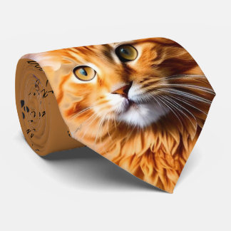 Chat Daddy Orange Tabby Cravate Chat