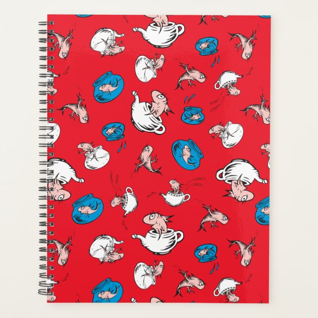 Chat Dans Le Casquette | Le Motif rouge poisson (Devant)
