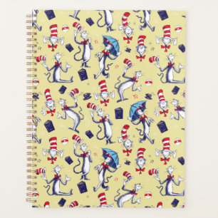 Chat dans le Chapeau Motif Jaune