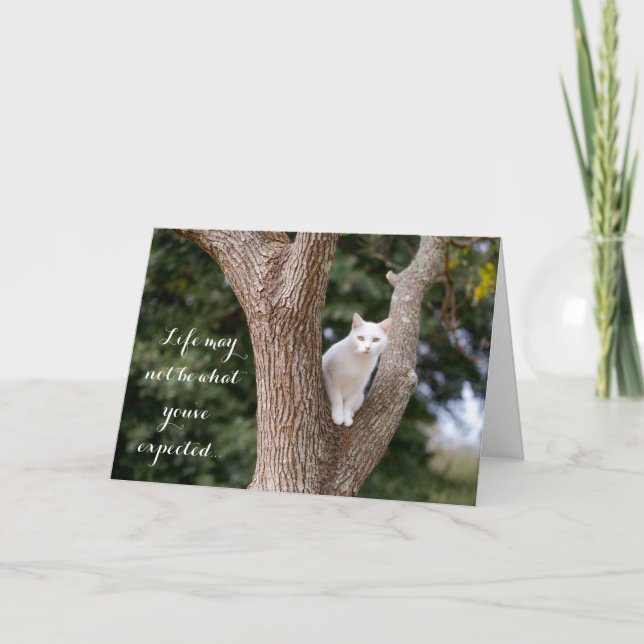 Chat dans un Carte pour notes d'arbre (Devant)