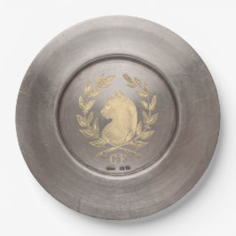 Chat d'Argent Antique Gold & Silber-Papierteller Pappteller