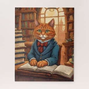 chat de bibliothèque #11 puzzle