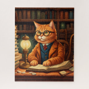 chat de bibliothèque #15 puzzle