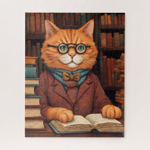 chat de bibliothèque #19 puzzle