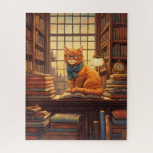 chat de bibliothèque #4 puzzle