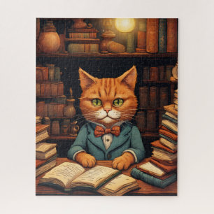 chat de bibliothèque #5 puzzle
