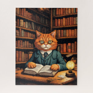 chat de bibliothèque #7 puzzle