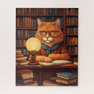 chat de bibliothèque #9 puzzle
