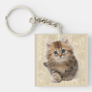 Chat de cadeau de porte - clé de photo d'animal