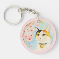Chat de calicot lunatique d'aquarelle